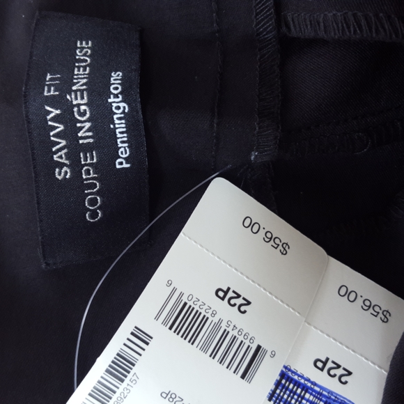 $40 Penningtons 22P Savvy Fit Straight Leg Black Trousers - Picture 9 of 9